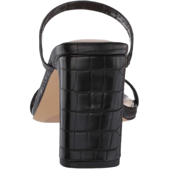 🆕 Women Black Avery Square Toe Two Strap Staples Elevate High Heeled Sandal - Picture 3 of 8